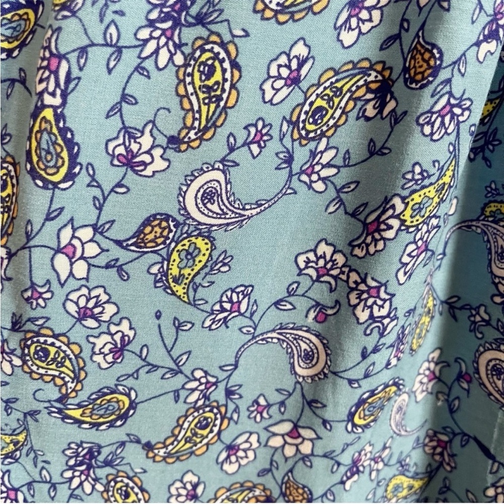 Jaase Wave Sapphire Jumpsuit blue floral print sleeveless drawstring waist - Picture 4 of 9